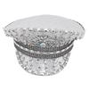 Diamond Big Cap Show Color Diamond Silver Big Cap Flat Top Carnival Day Cap