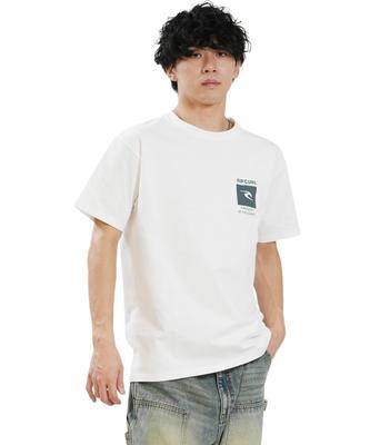 [Rip Curl] Short-Sleeve Printed T-Shirt (Brand Logo) Men's RCM6S-2111 WHITE L