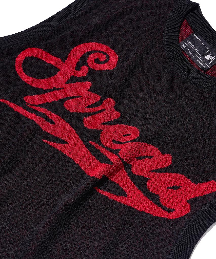BROWNBREATH Spread Knit Vest - Black