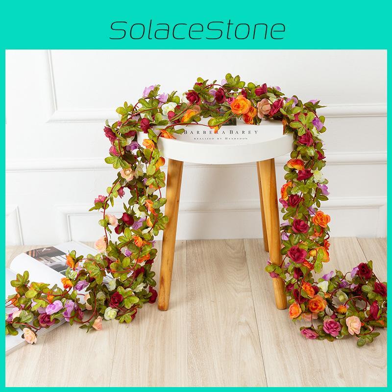 Elegant Autumn Small Peony Ivy Leaf Vine Fake Plant Garland For Home Dcor