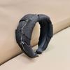 Knitted Fabric Wide Headband Wide Width Rhinestone Headband Stylish Retro Hair Hoop  Daily Wear