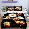 3pcs Minion Christmas Duvet Cover Set - Machine Washable, Includes 1 Duvet Cover and 2 Pillowcases, No Core Included yy251022171