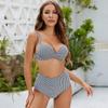 Dámské dvoudílné plavky Sexy bikiny bez zad s vysokým pasem