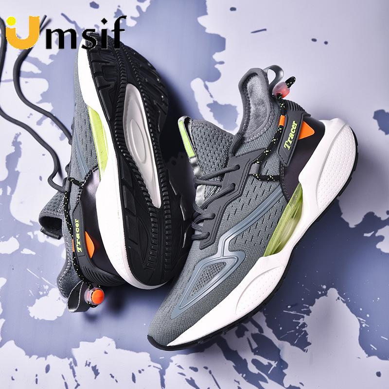 New Men's Breathable Sneakers Anti-slip Shock-absorbing Men's Running Shoes