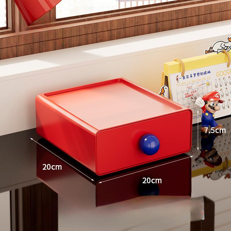 Multi-functional Desktop Drawer Storage Boxes Colorful Dopamine Stationery Cosmetics Sundry Box Home Desk Stackable Organizer