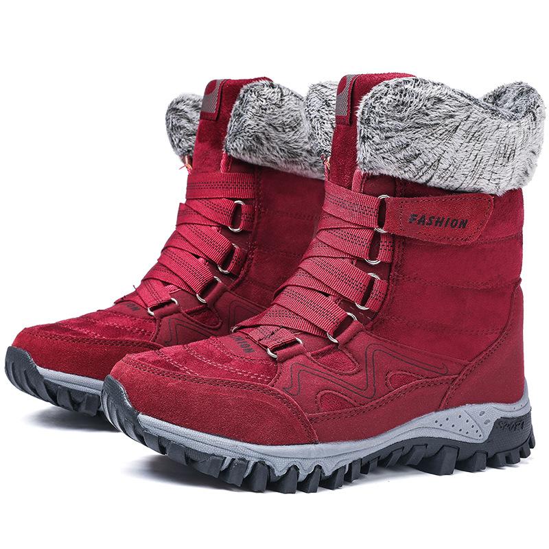 Snow boots northern winter velvet warm thick-soled snow boots high-top size