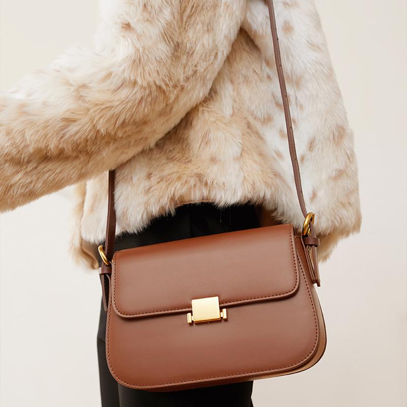 FLYING STARS Genuine Leather Women's Shoulder Bag Luxurious Diagonal Cross Bag able Designer Women's Tote Handbag