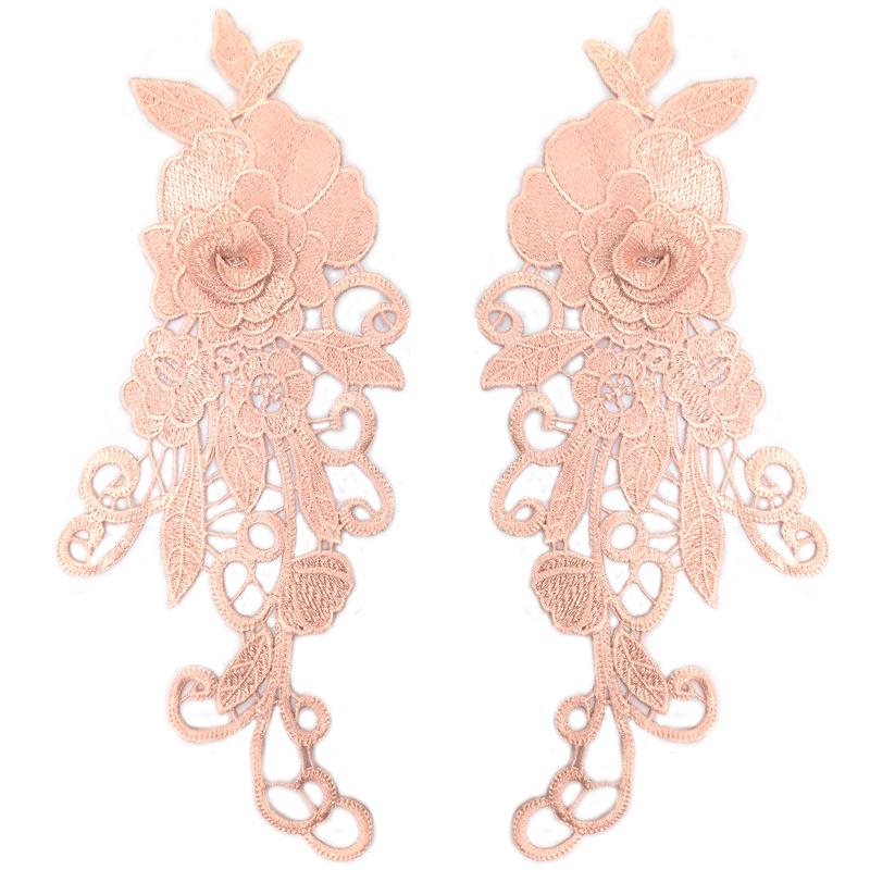 

3D водорастворимая кружевная цветочная аппликация для аксессуаров одежды своими руками светло-розовый