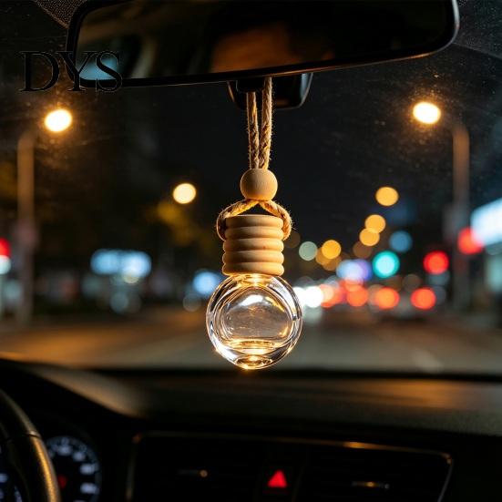 Car Air Freshener Ornament Perfume Bottle Pendant, Creative Hanging Diffuser Customizable Scent for Vehicle, Portable Essential Oil Holder,