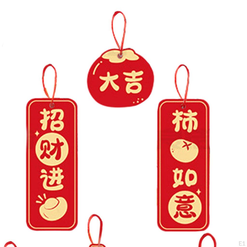 16 Stück Chinesisches Jahr Hängedekorationen Foto-Requisiten Bonsai-Ornamente