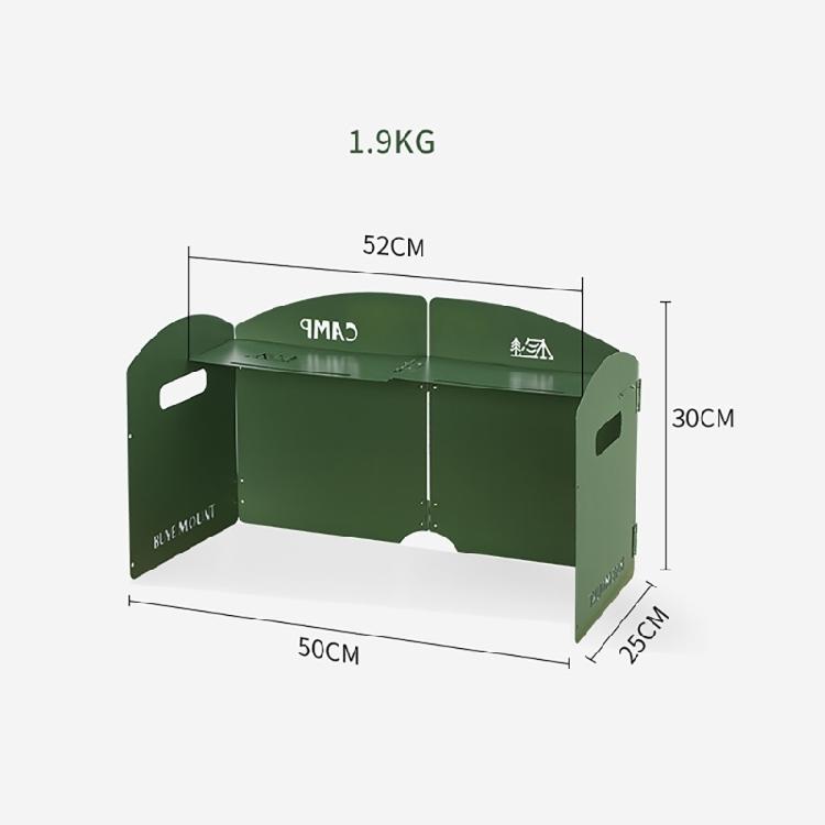 Faltbarer Windschutz Campingkocher Windschutz Grills Windschutz Stahl Windschutz für Wüstenforscher