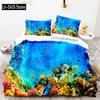 Blue Sea World Bettwäschesets 3D-Druck Meerestiere Delfine Haie Und Cartoon Steppdecke Queen Bettbezug-Set Kinder Erwachsene Bettwäsche