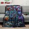 Futuristic Violin Innovations 2D Flat Pattern Flannel Blanket, High Quality All Seasons, Home Decor, Warmth and Comfort, Perfect for Christmas Gifts.