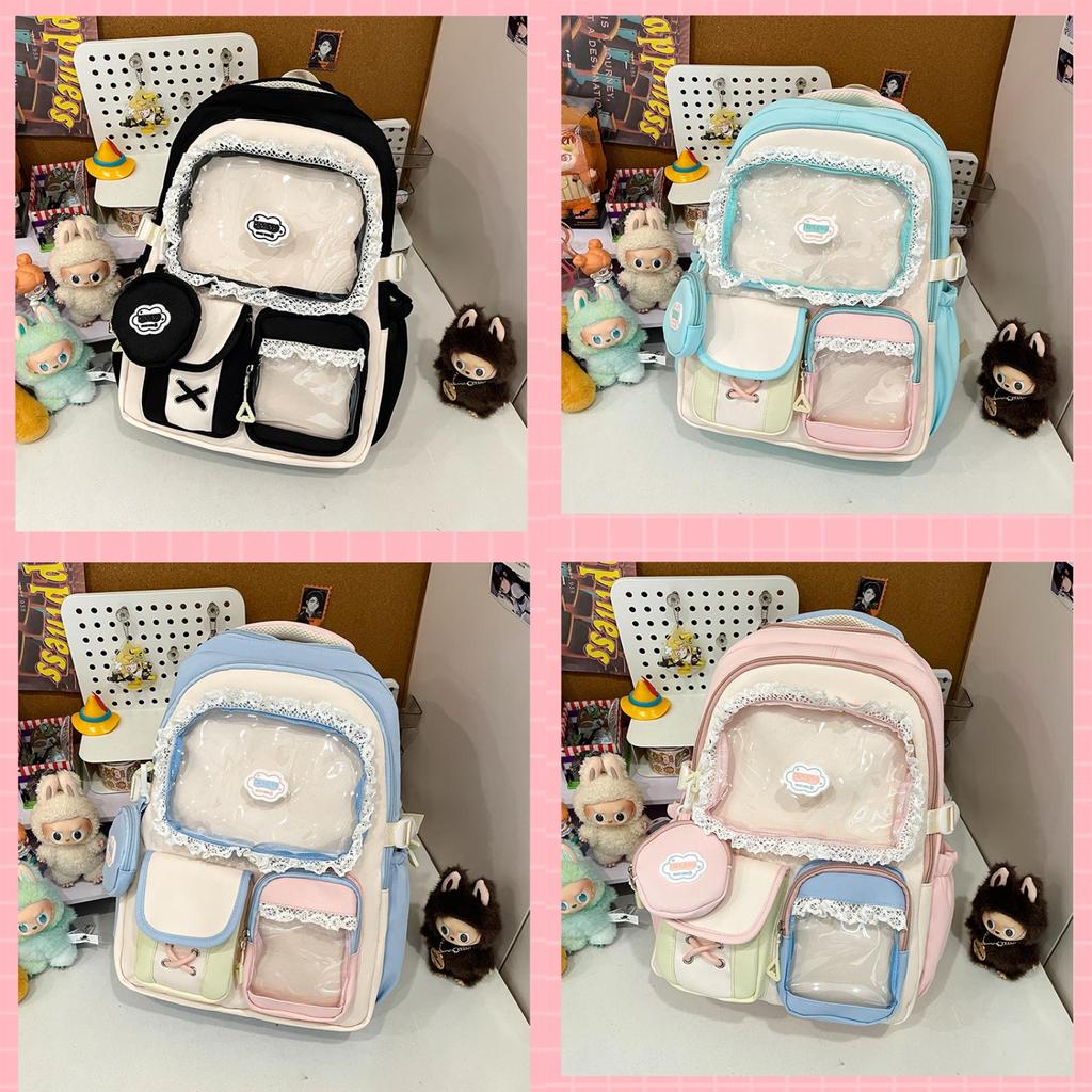 Kawaii Asian Style College Backpack With Padded Shoulder Straps For Teens