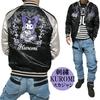 Sukajan Character Kuromi Sanrio Mens All Embroidery Jacket Light Outerwear Clothing Goods Womens Unisex Black Silver Official License