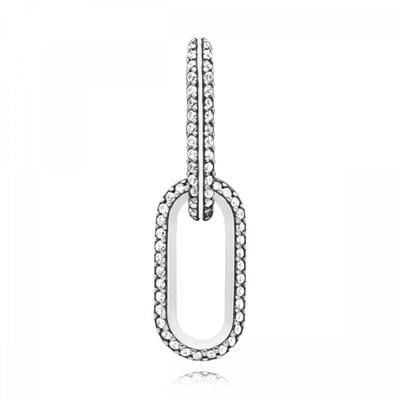 Pandora 799660c02 Pandora Me Estilo Pavé Doble Eslabón Charm de Plata