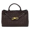 Niche Design New Style Metal Rope Buckle Genuine Leather Woven Tote Bag One-shoulder Portable Large-capacity Retro Women's