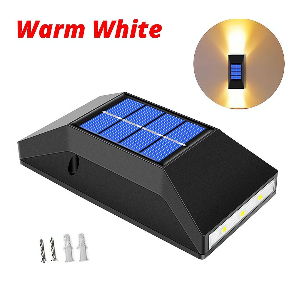 

Солнечный светодиодный настенный светильник для наружного ландшафта IP65 водонепроницаемый для садового ограждения двора виллы парка украшения атмосферного освещения лампы 6LED теплый белый