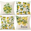 1Pcs Lemon Tree Print Pillow Covers 45Cm/17.7Inch Zipper Closurehome Decor Sofa Throw Pillows Linen Fabric