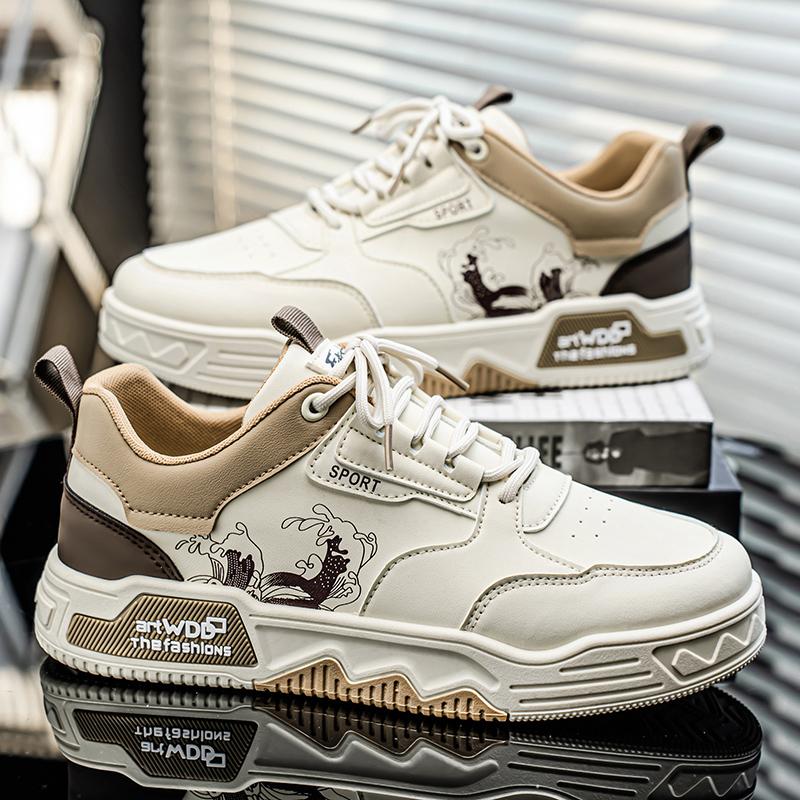 Casual Skateboard Shoes For Men Summer Outdoor Breathable Lace-Up Platform Sneakers Fashion Designer Men Shoes Zapatillas Hombre