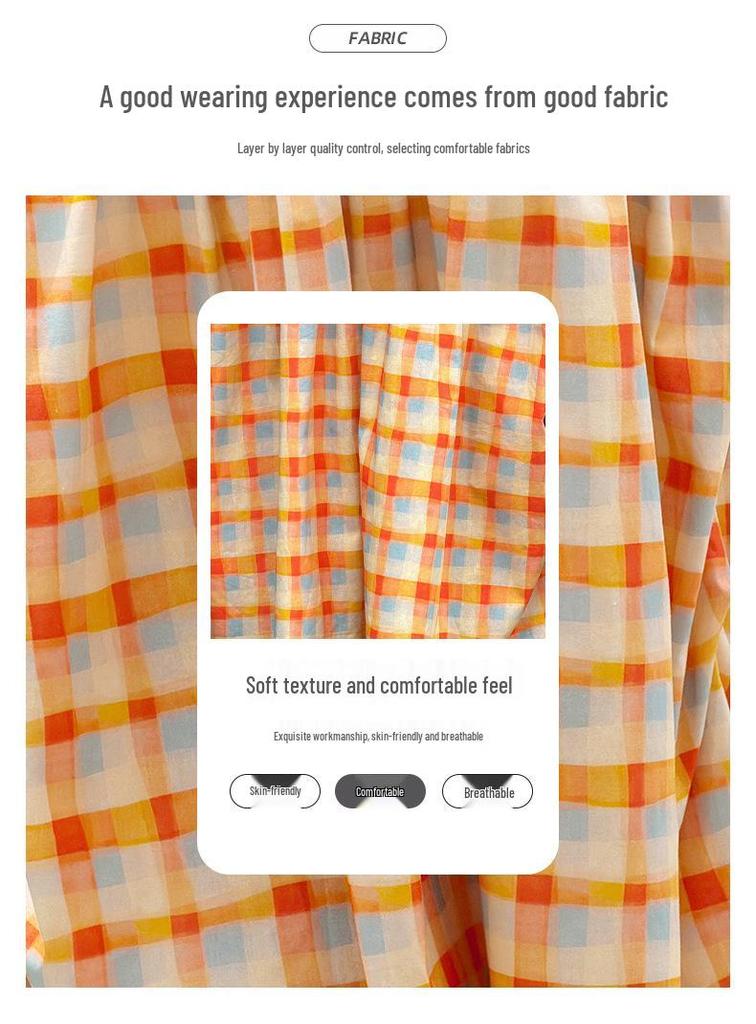 Girls' Summer Plaid Sleeveless Dress: Korean Style Loose Princess Dress for Middle and Older Children