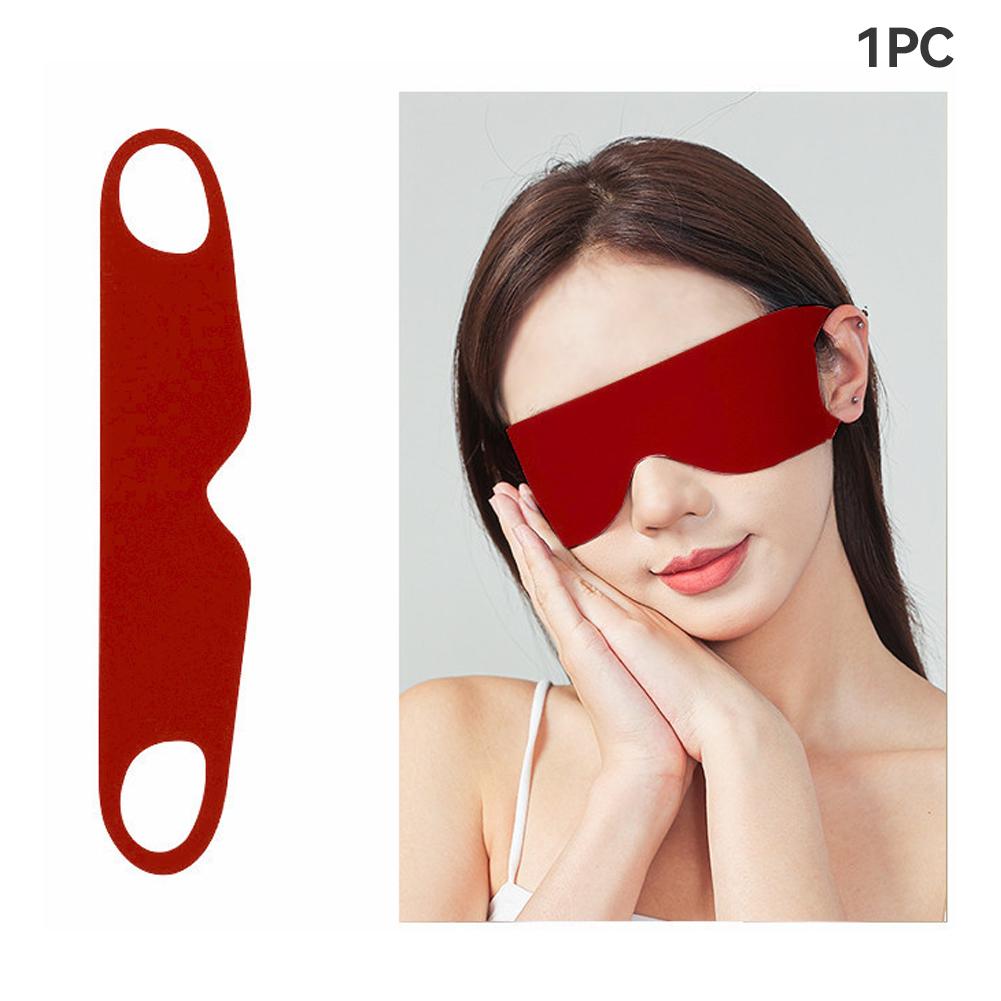 Light Blocking Portable Thin Ice Silk Eye Mask for Summer Travel Sleeping Blindfold with Ear Hanging Strap Unisex Eye Patch