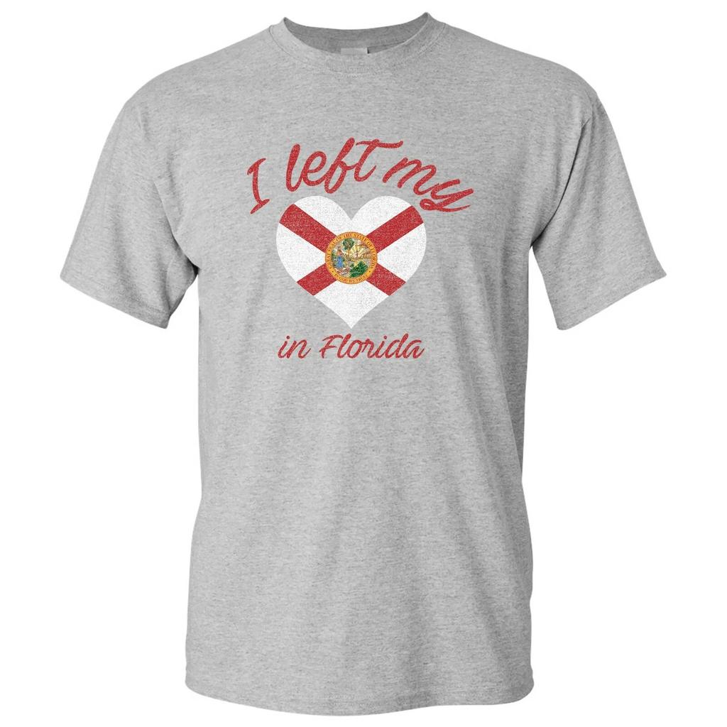 I Left My Heart In Florida- Hometown Pride T-Shirt - Sport Grey