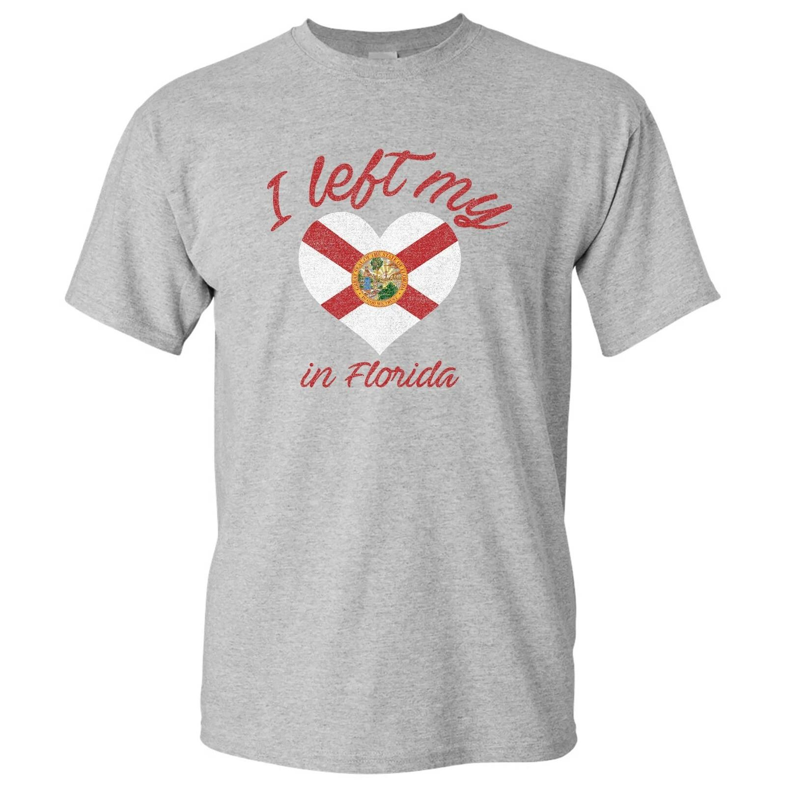 I Left My Heart In Florida- Hometown Pride T-Shirt - Sport Grey XL