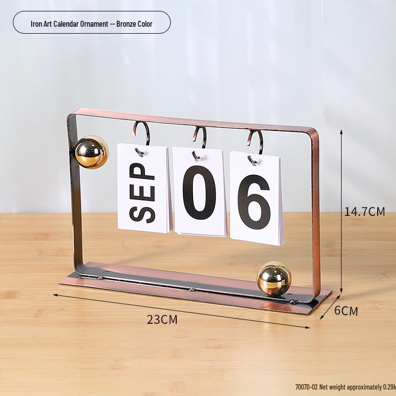 Simple Wood Flip Calendar: Perpetual Desk Ornament & Photo Prop