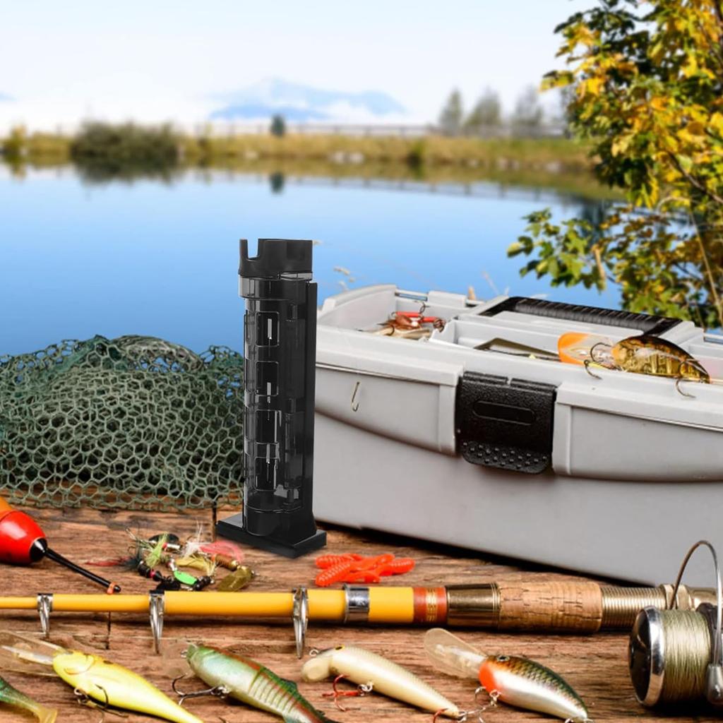 AUTAKI Rod Holder Set of 2, Rod Stand, Fishing Storage and Protection Tool Box Case, Clear, Fits Tackle Boxes, Coolers, Buckets, and More