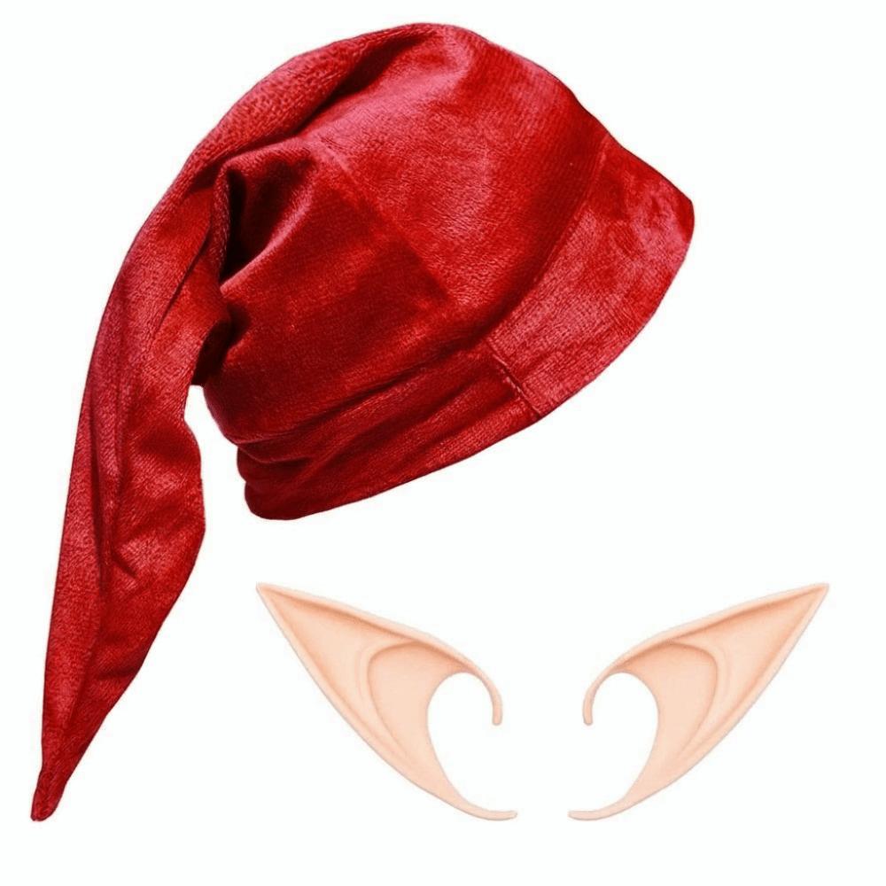 Sombrero de Elfo Largo y Puntiagudo Orejas de Elfo Suaves Disfraz Sombreros de Gnomo Feria Renacentista