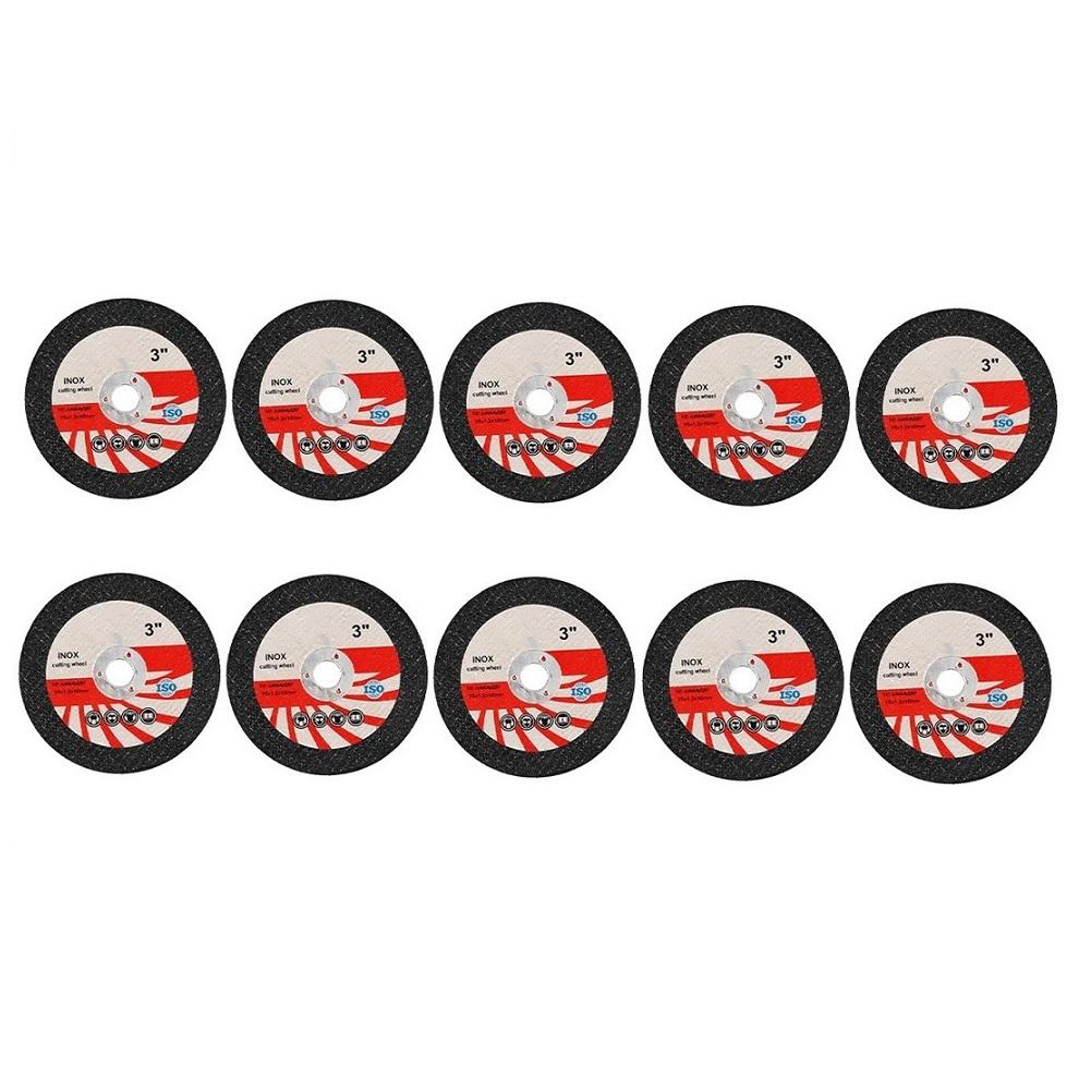 10pcs 75mm Resin Cutting Disc Set Corundum And Zirconium Grinding Wheels For Metal And Stainless Steel For Angle Grinder