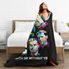 U2 Rock Band Blanket Member Faces Poster Vintage Camping Flannel Throw Blanket Warm Soft Bedroom Design Bedspread Gift