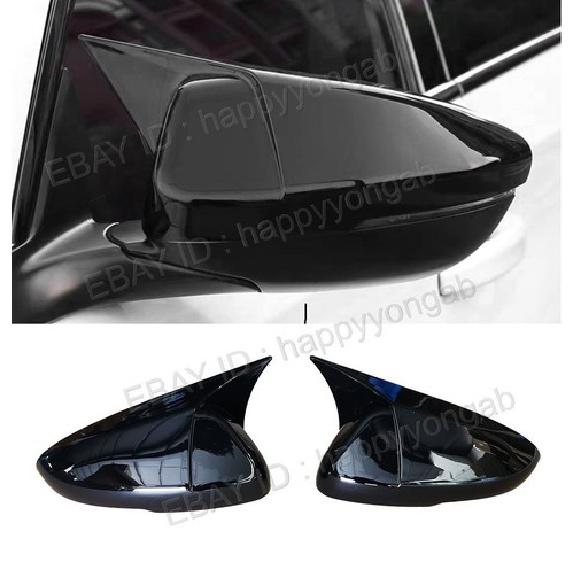 2x Rearview Mirror Side Cover Trim Horn For 2018- Honda Accord Gloss Black