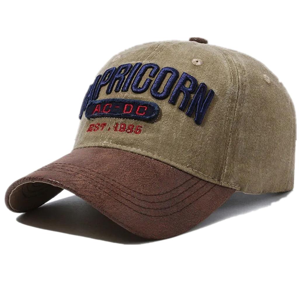 Neue Unisex-Kappe aus gewaschener Baumwolle mit AC-DC-Buchstabenstickerei, Baseballkappe für den Außenbereich, lässige Klassiker, Hüte für Frauen und Männer