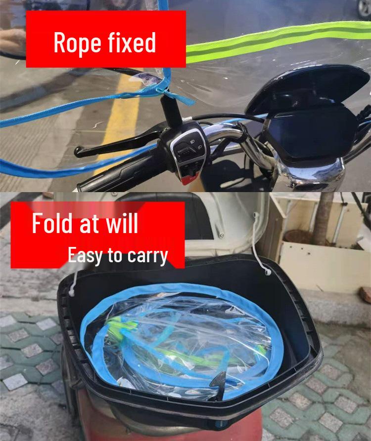 Damen Winter Elektroroller Windschutzscheibe - Transparent, Regendicht, Frontschild zum Fahren