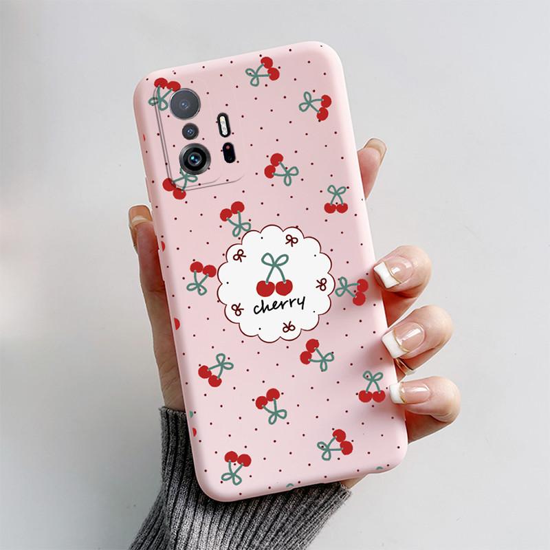 Handyhülle Für Xiaom Mi 11T 11 T Pro Funda Niedliche Katze Cartoon Hund Fuchs Hülle Xiaomi 11T Mi11T Pro Matte Weiche TPU Rückseite Bumper