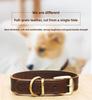 Hund Rindsleder Halsband Hund Halsband Retro Kupfer Hakenkopf Mittlere und große Hunde Haustierprodukte Langlebig und atmungsaktiv
