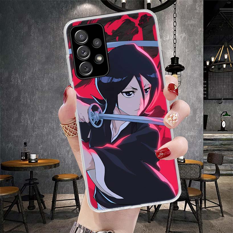 Bleach Kuchiki Rukia Soft Phone Case For Samsung Galaxy A12 A22 A32 A52 A72 A02S A51 A50S A71 A70 A31 A20S Note 20 Ultra S10 A10