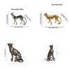 Resin Cheetah Decor Figurine With Antique Finish For Living Room Or Desk