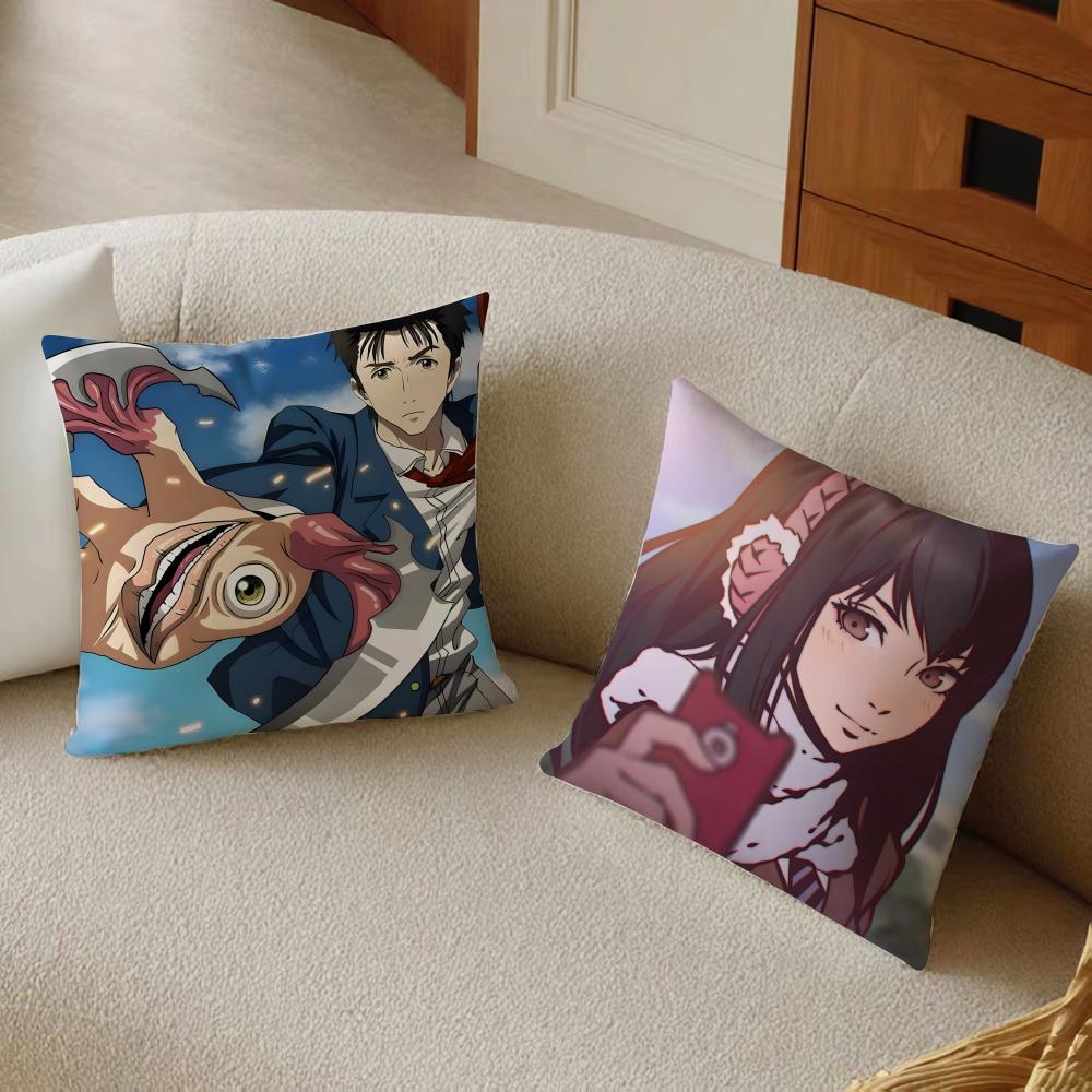 Casual Fashion PParasite Anime Cushion Cover Daily Washable Linen Pillowcase Soft  for Sofa Bed Home Room Decor