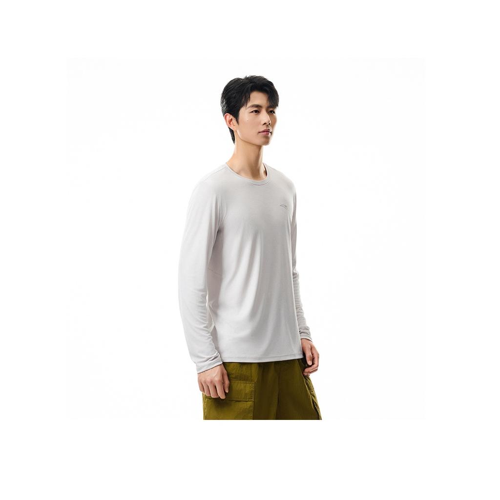Anta Bequemes Vielseitiges Einfaches Langarm-T-Shirt Herren Oberteile 952615404-1