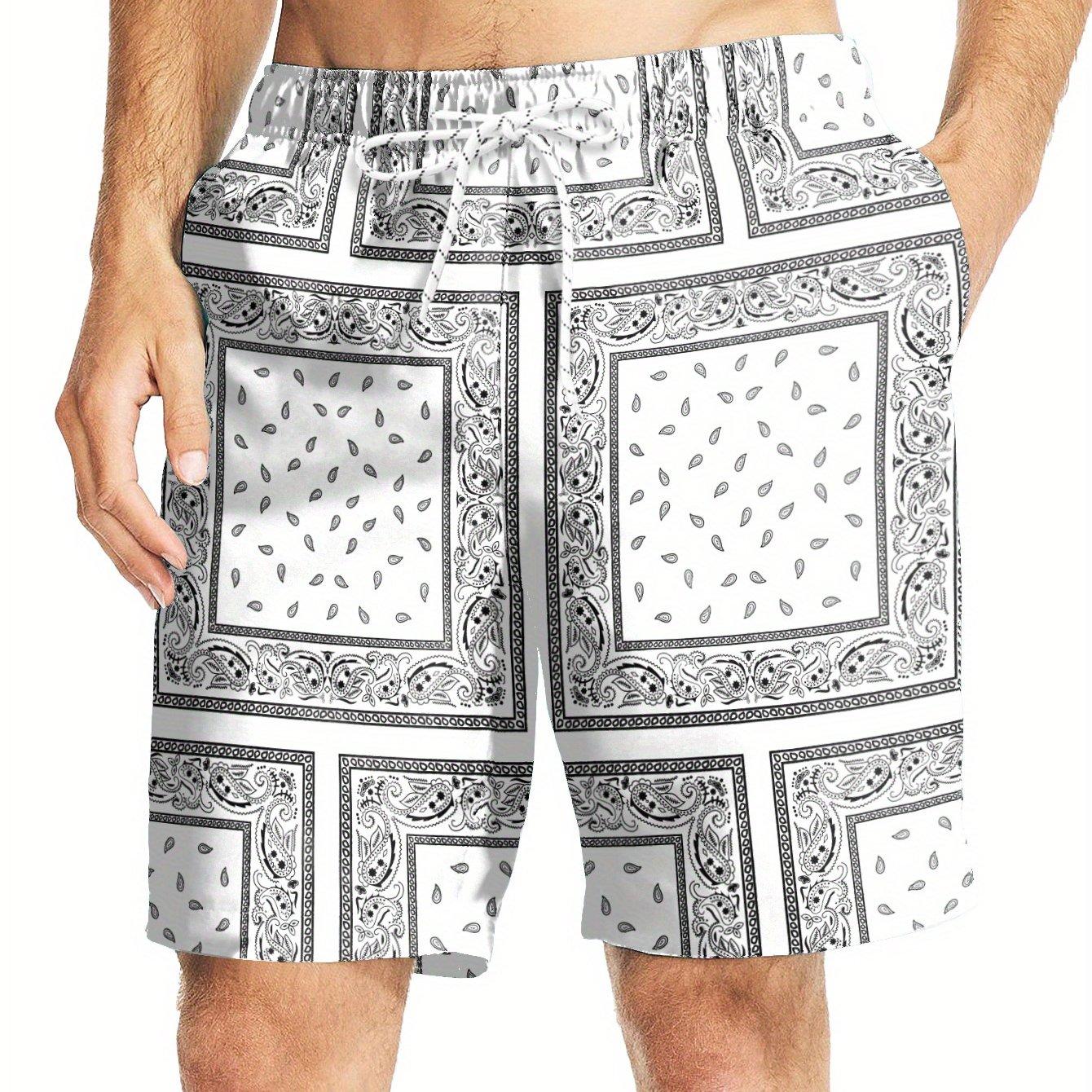 

Hawaiian Beach Shorts Paisley Bandana 3D Print Men s Summer Holiday Trunks Casual Surfing Board Shorts Swimwear Kids Clothing 3XL