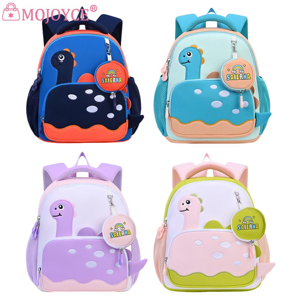 3D Dinosaur Cute Backpack Large Capacity Casual Bookbag Multi Pocket Soft Back Pad Rucksack Travel Backpack with Matching Clutch