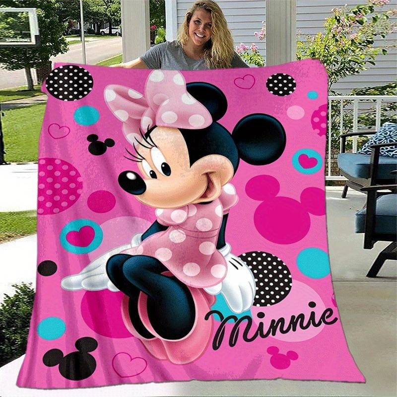 1pc Cute Minnie Printing Blanket - Soft, All-Season Throw for Living Room, Bedroom,Personalized Gift with Adorable Cartoon Design