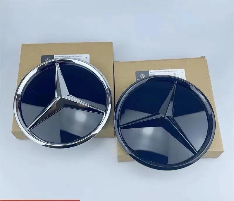 1ks znak hvězdy na přední mřížku, zrcadlový emblém, 3D ABS logo pro Mercedes-Benz třídy W205 W176 W212 W218 C117 CLA GLA CLS GLC