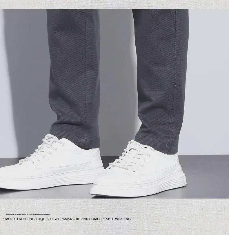 Men's Spring Korean Slim Straight Casual Elastic Pants