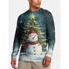 Merry Christmas Santa Claus 3d Print Graphic T-shirt Men Women Fashion Long Sleeve T-shirts Christmas Tree Tops Tees Gift New