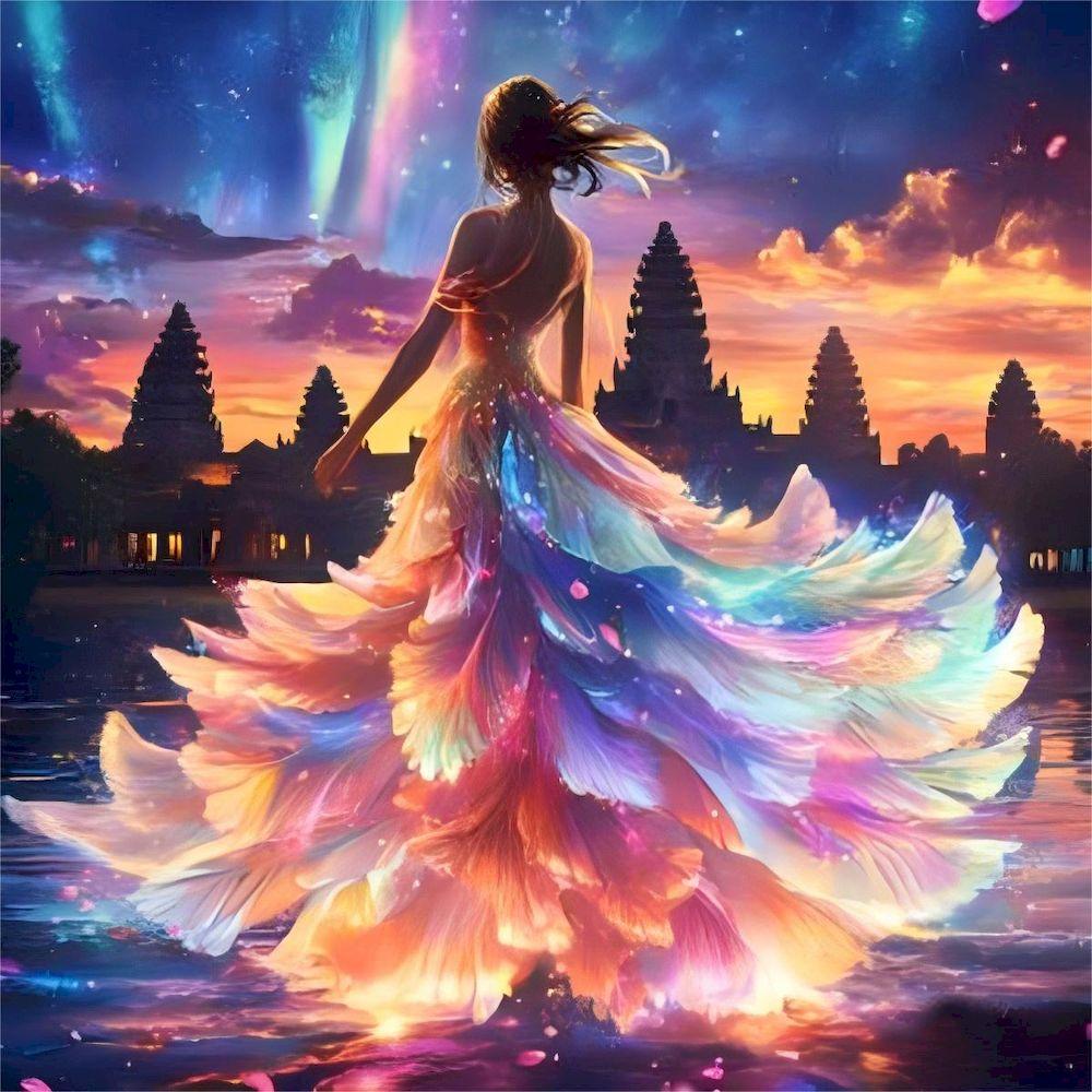 

CHENISTORY 5D DIY Diamond Mosaic Princess Full Square Drill Diamond Painting Girl Cross Stitch Kit Diamond Embroidery Decoration Full Square 30x30cm