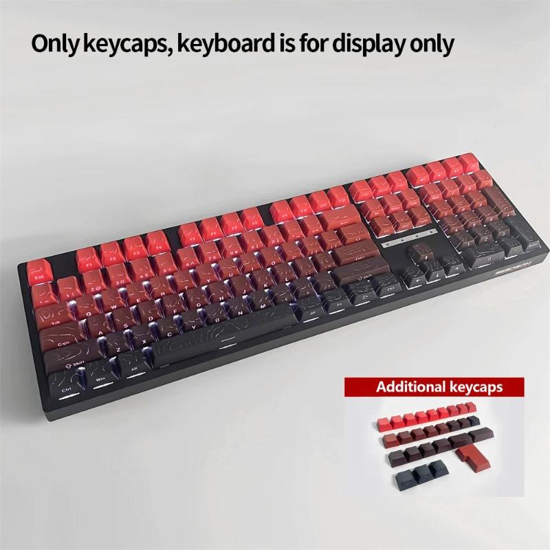 Xiaomi Gradient Green Grape Side Print RGB Backlit Keycap 135 Keys Double Shot PBT Keycaps Cherry Profile for MX Switch Gaming Keyboard